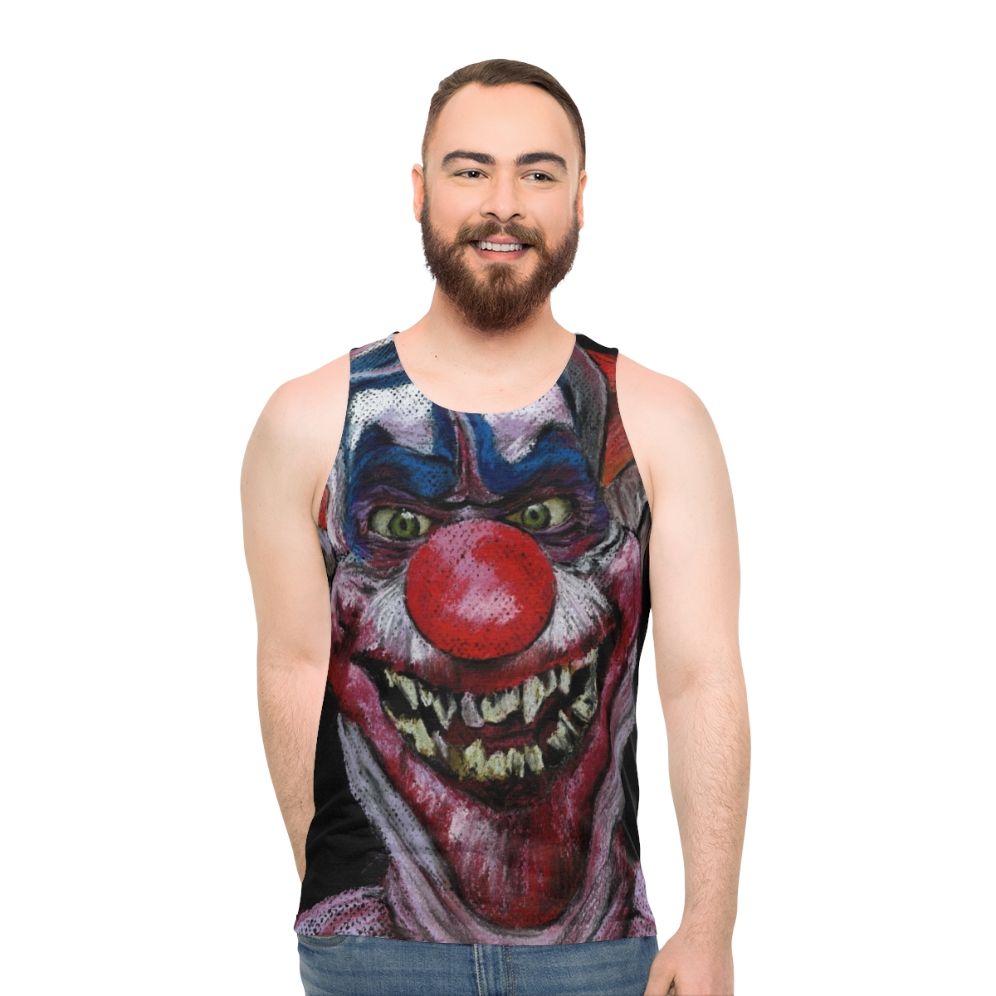 Killer clown horror unisex tank top - men