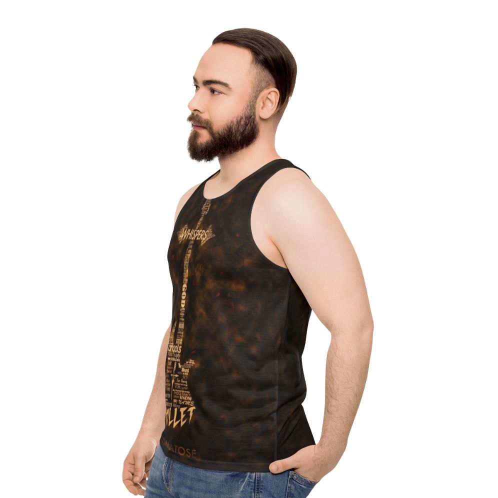 Skillet band unisex Christian rock music typography tank top - men side