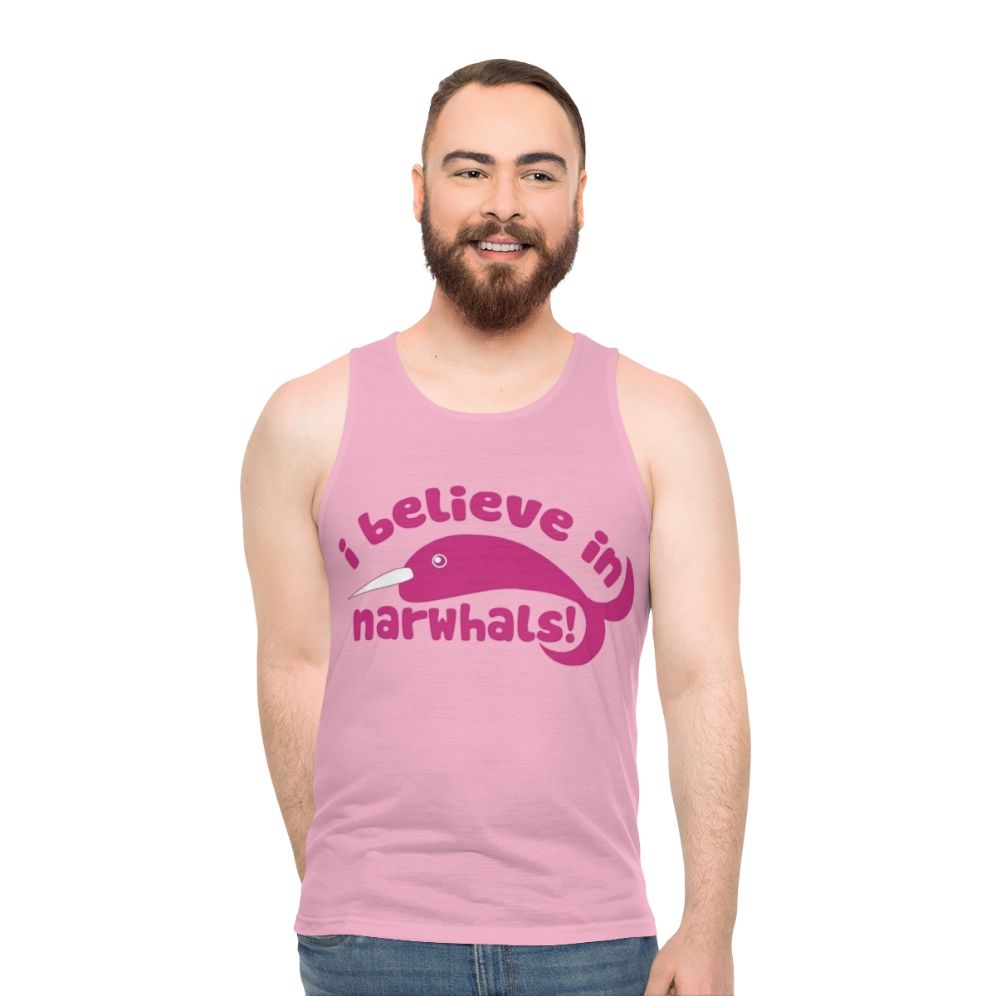 I Believe in Narwhals Unisex Tank Top - men