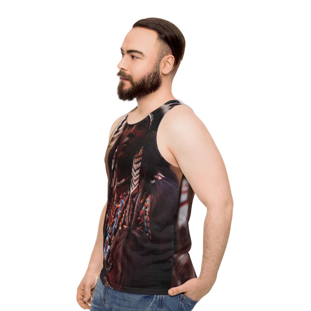 Native American Inspired Unisex Tank Top - men side