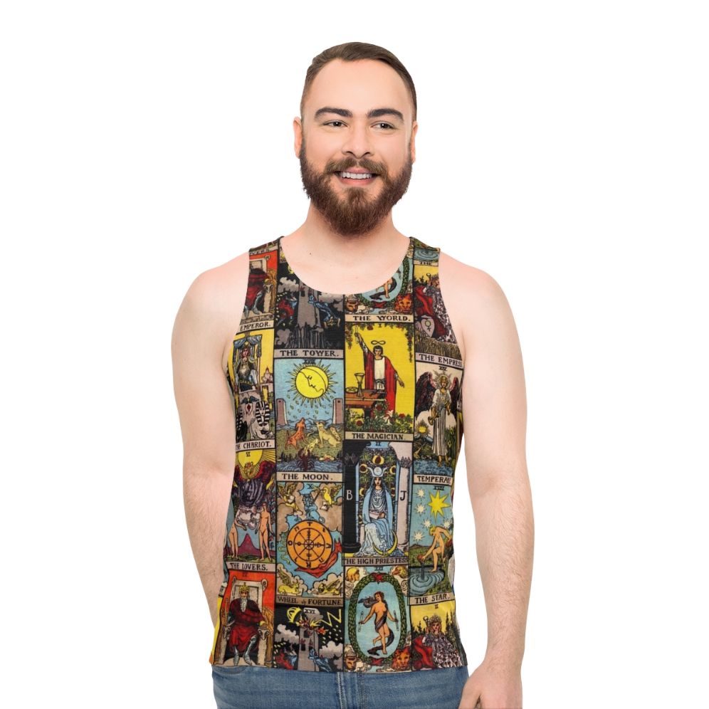 Unisex tank top featuring the Major Arcana of the Tarot - men