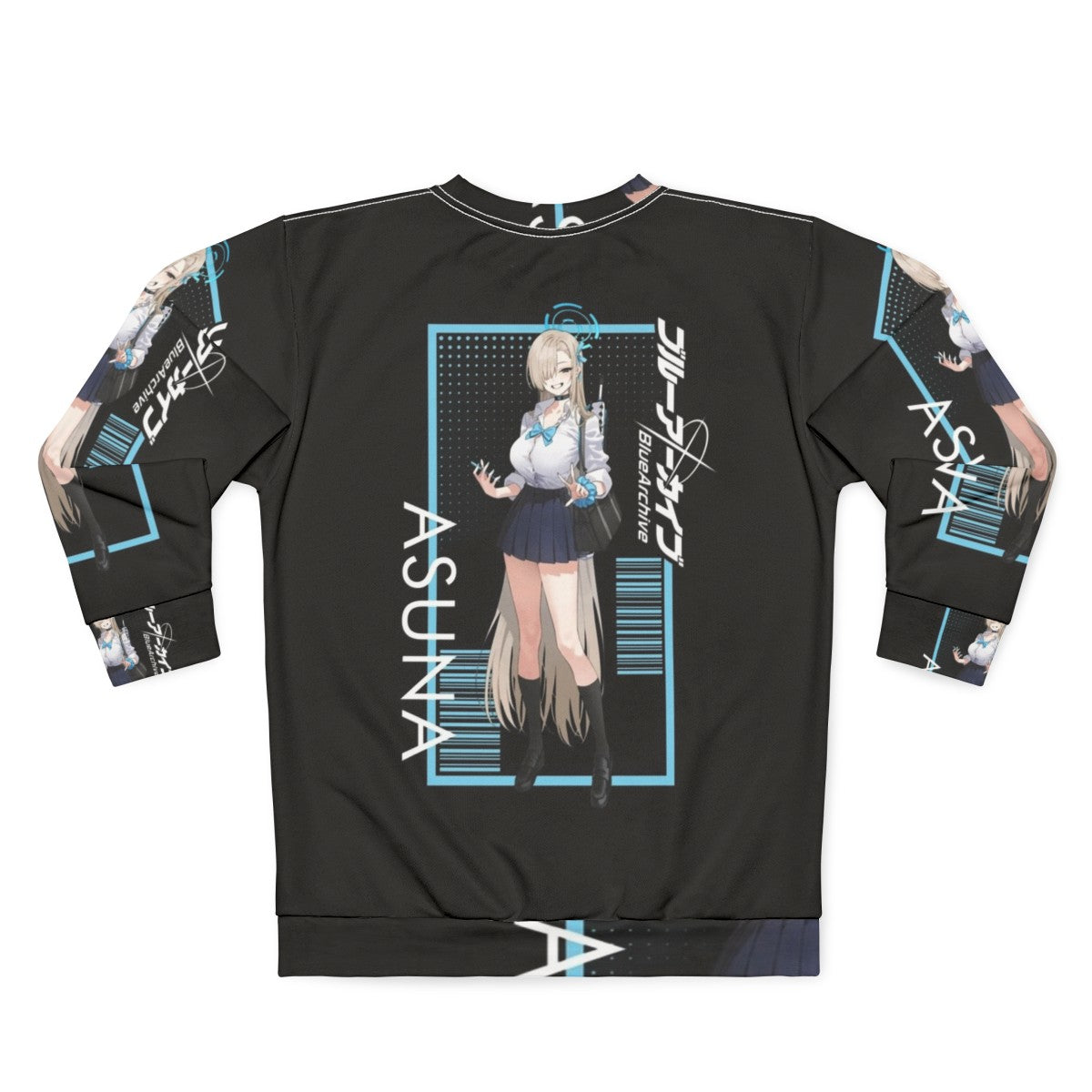 Blue Archive Asuna Character Portrait Sweatshirt - Back