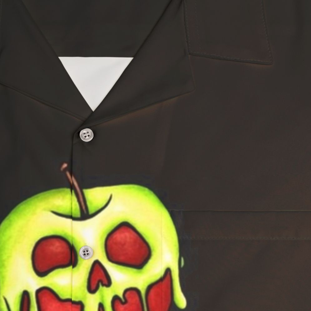 Poisoned Apple Hawaiian Shirt with Vibrant, Creepy Design - Detail