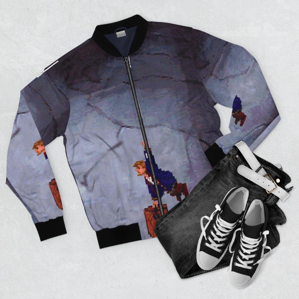 Monkey Island II Guybrush Threepwood Bomber Jacket - Flat lay