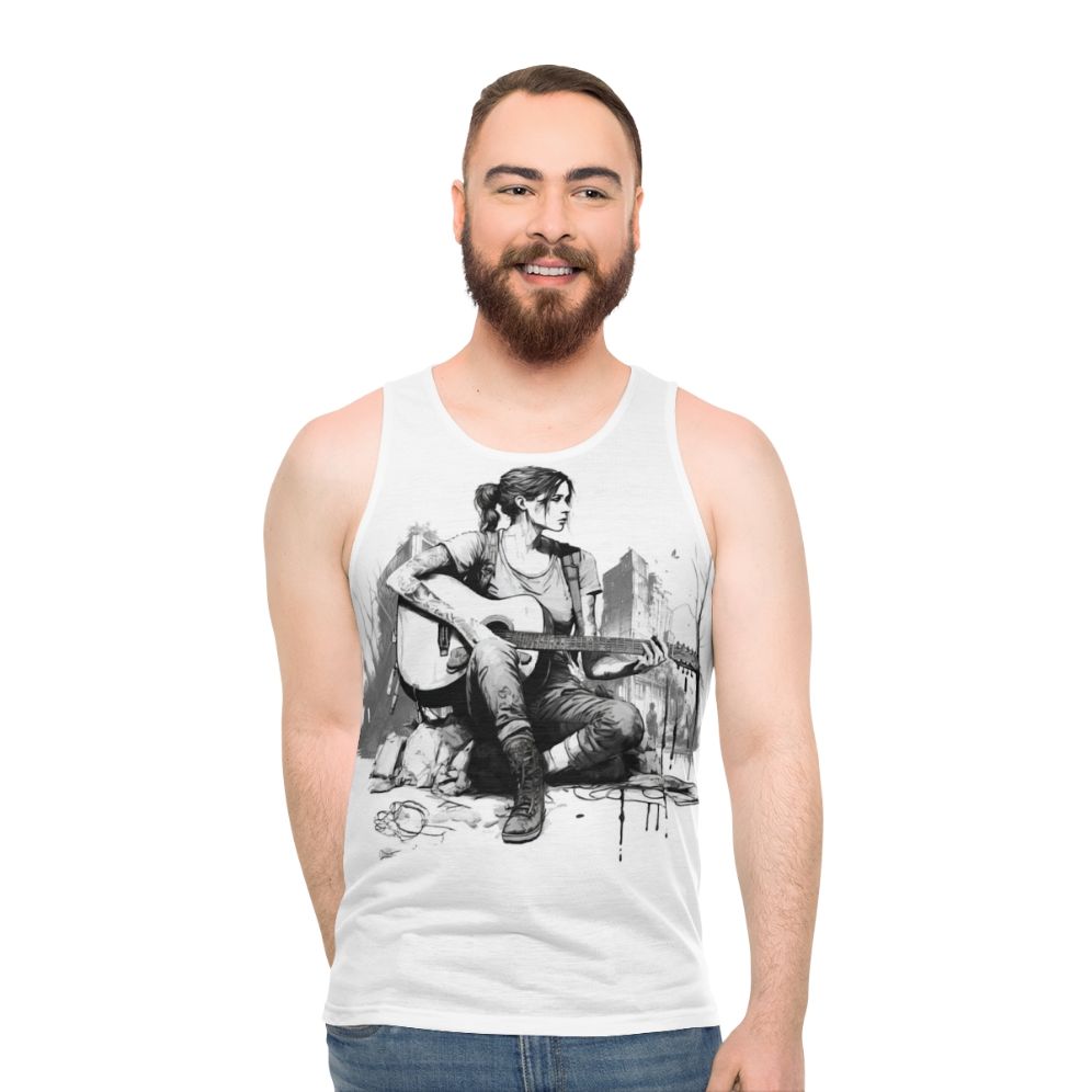 Ellie from The Last of Us video game fanart unisex tank top - men