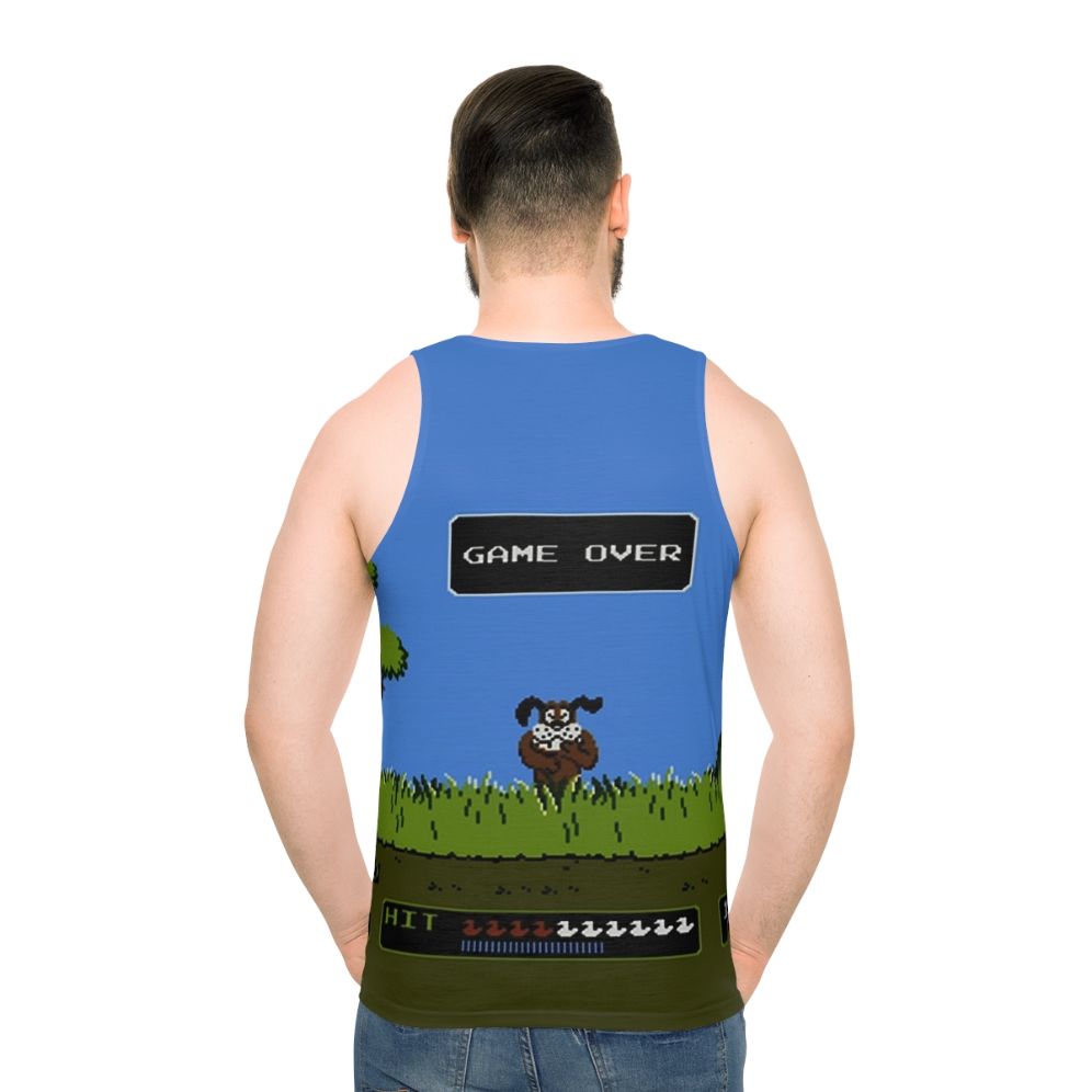 Retro gaming duck hunt unisex tank top - men back