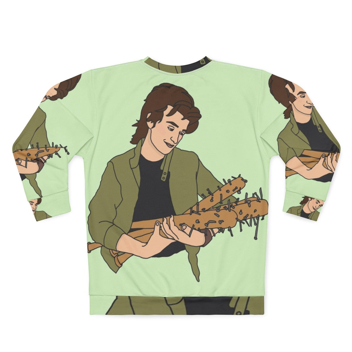 Steve Harrington from Stranger Things on a navy blue sweatshirt - Back