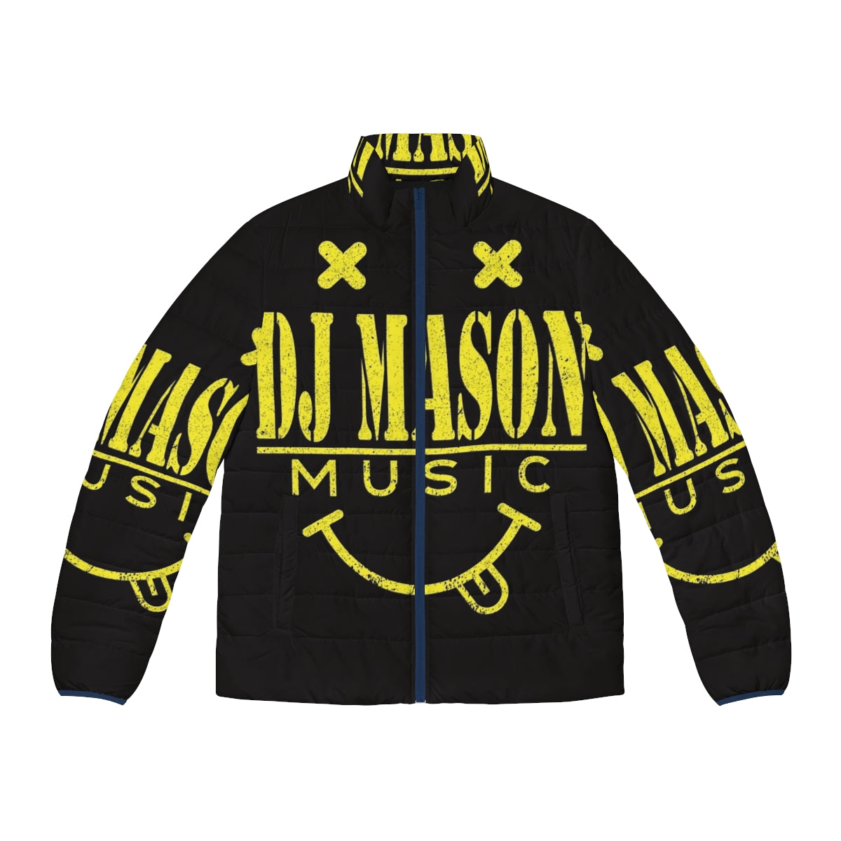 DJ Mason Smiley Face Puffer Jacket - Stylish and Comfortable Puffer Jacket with Vibrant Smiley Face Design