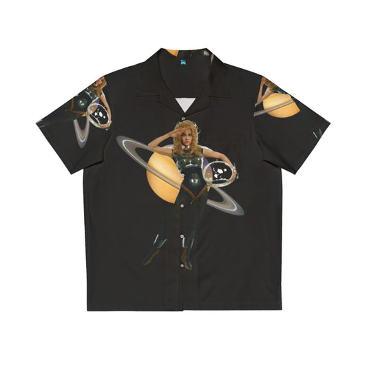 Barbarella Hawaiian Shirt featuring planets and galaxy design