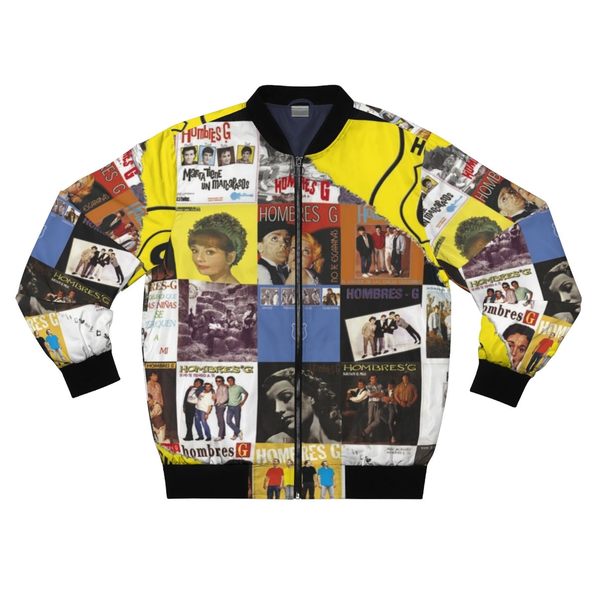 Hombres G Bomber Jacket - Retro 80s Spanish Pop Band Merchandise