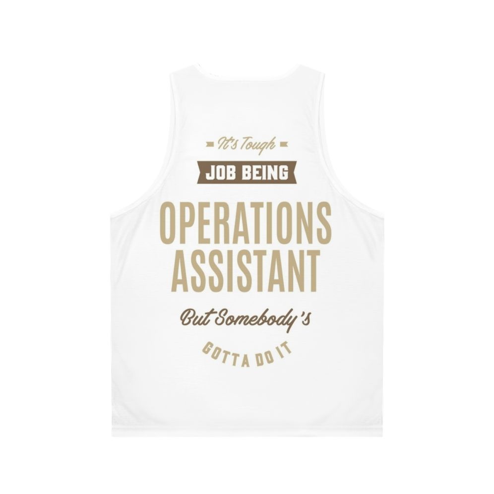 Unisex operations assistant graphic tank top - Back