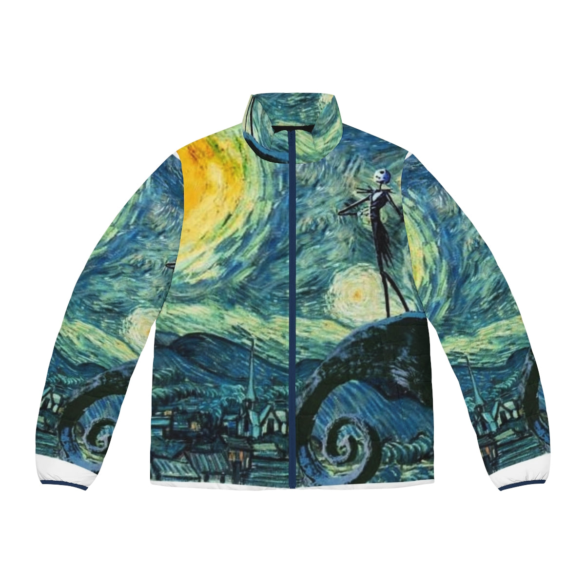 Nightmare Before Christmas Starry Night Puffer Jacket featuring Jack Skellington