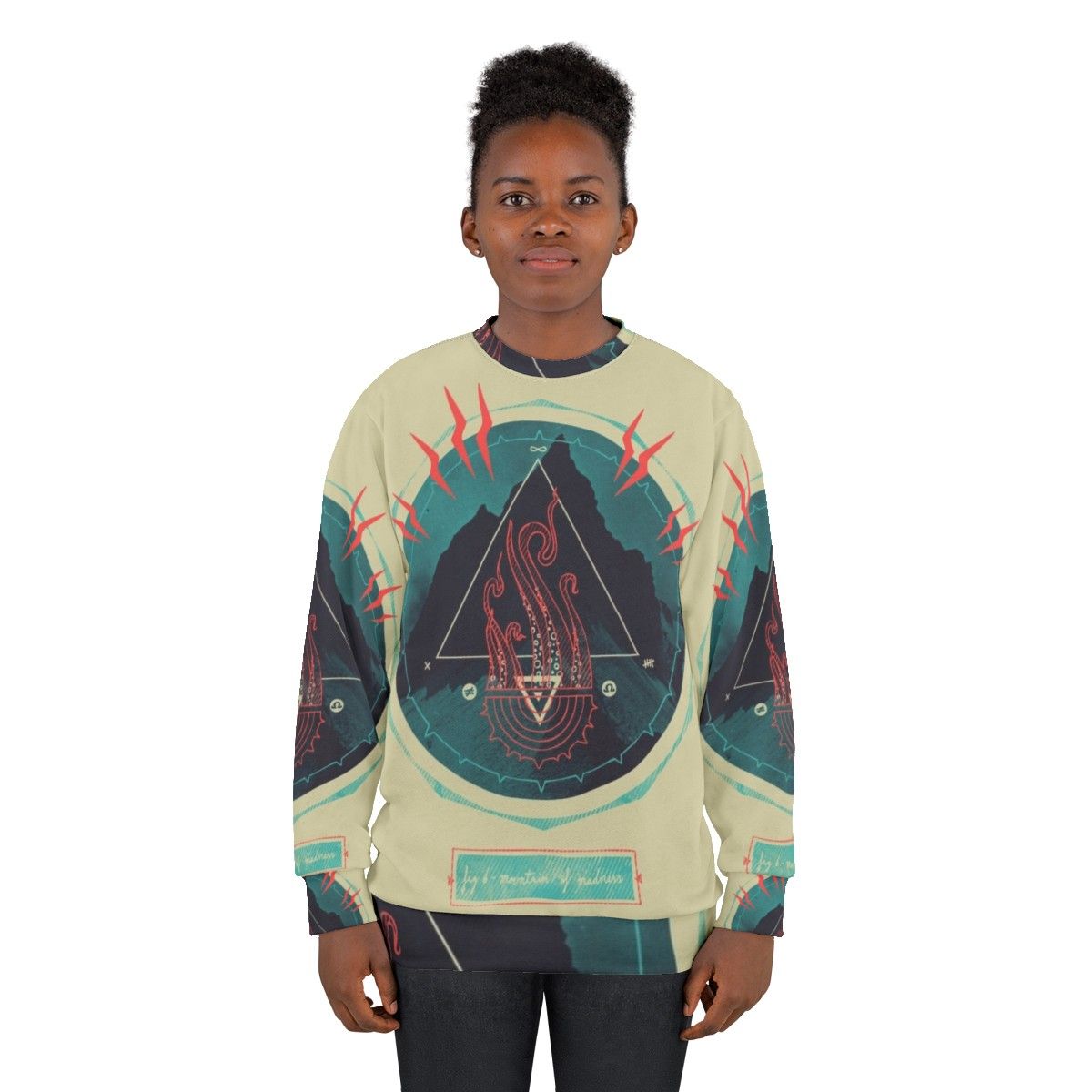 Lovecraft-inspired 'Mountain of Madness' abstract sweatshirt - women