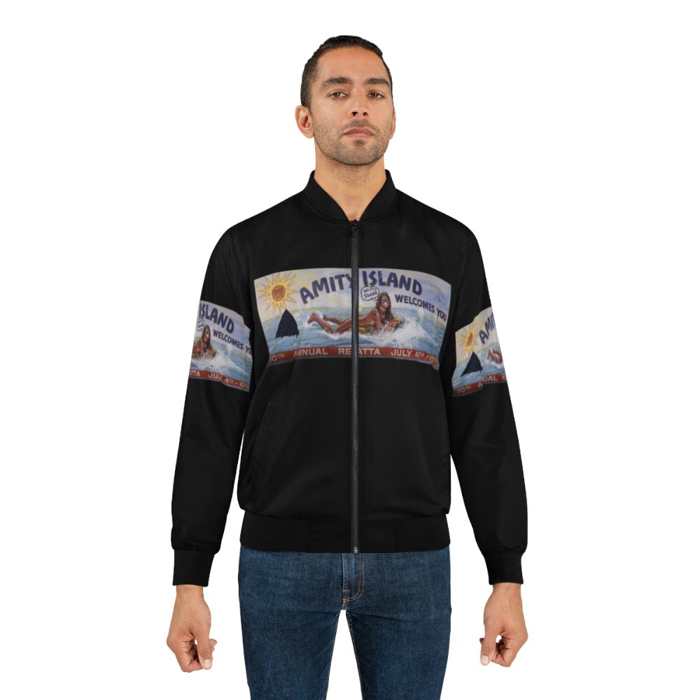 Jaws Amity Island Bomber Jacket - A classic pop culture movie inspired jacket - Lifestyle