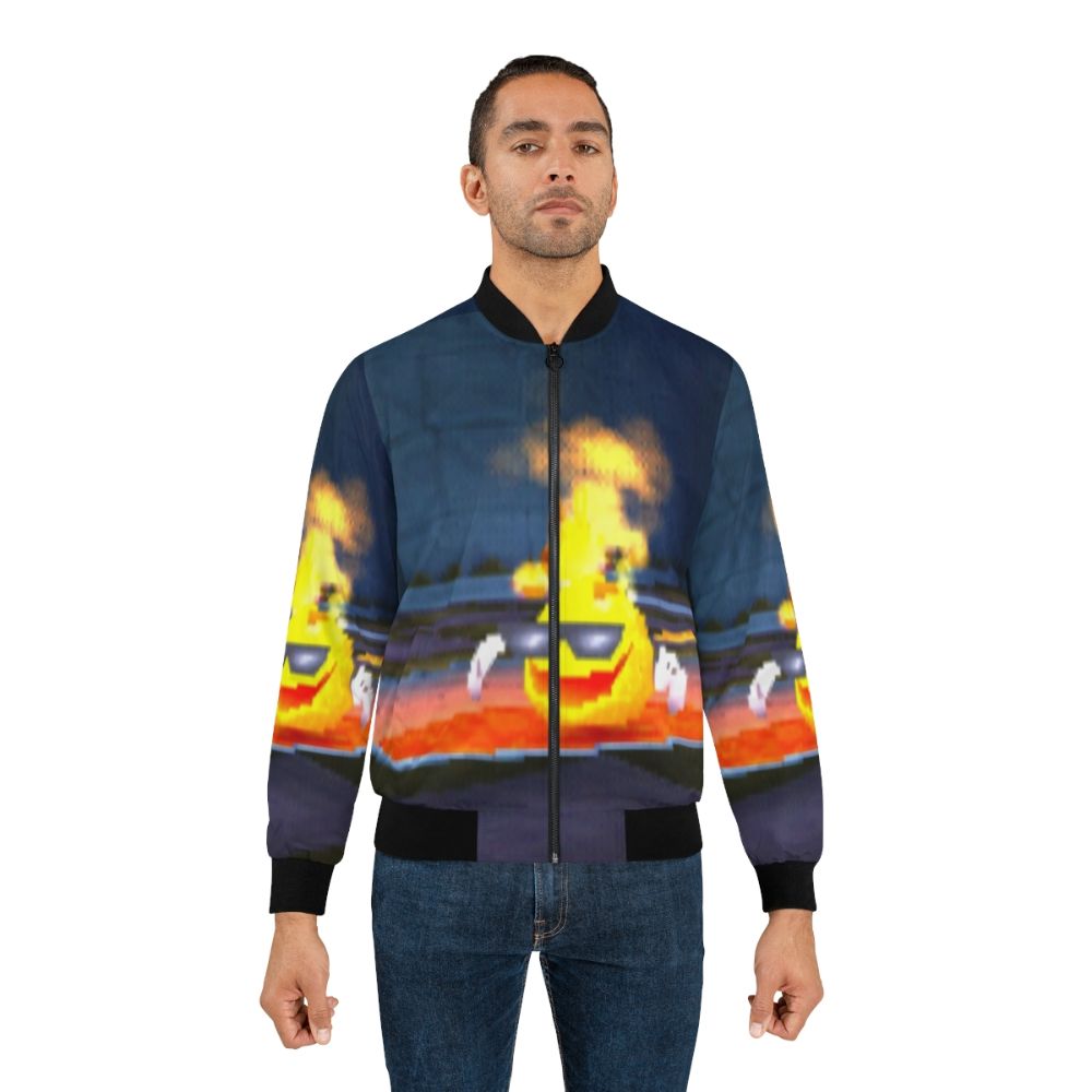 A cool and trendy bomber jacket featuring a humorous meme design. - Lifestyle