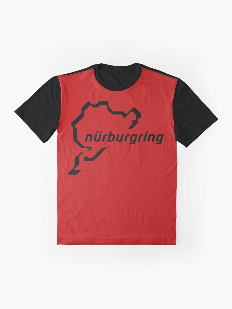 Nürburgring Nordschleife graphic t-shirt for speed and racing enthusiasts - Flat lay