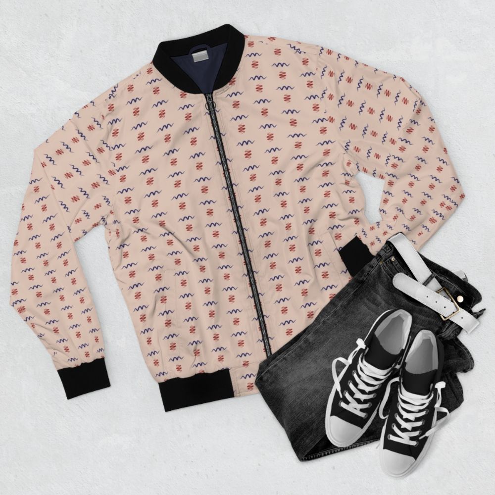 Back to the Future Doc Brown 1955 Bomber Jacket - Flat lay