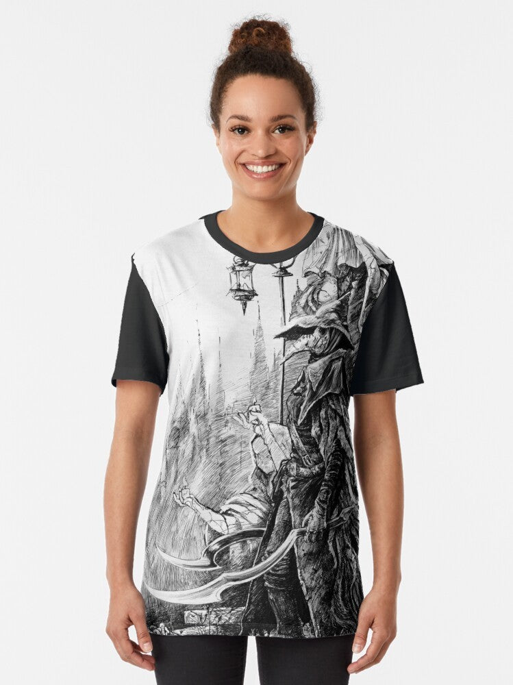 Bloodborne Eileen the Crow Plague Doctor Fan Art Graphic T-Shirt - Women