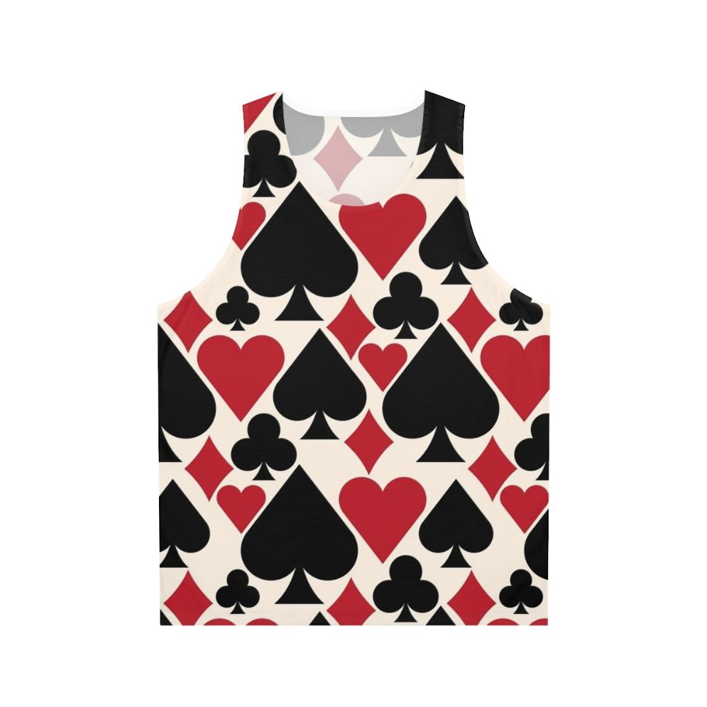 Unisex casino and poker themed tank top