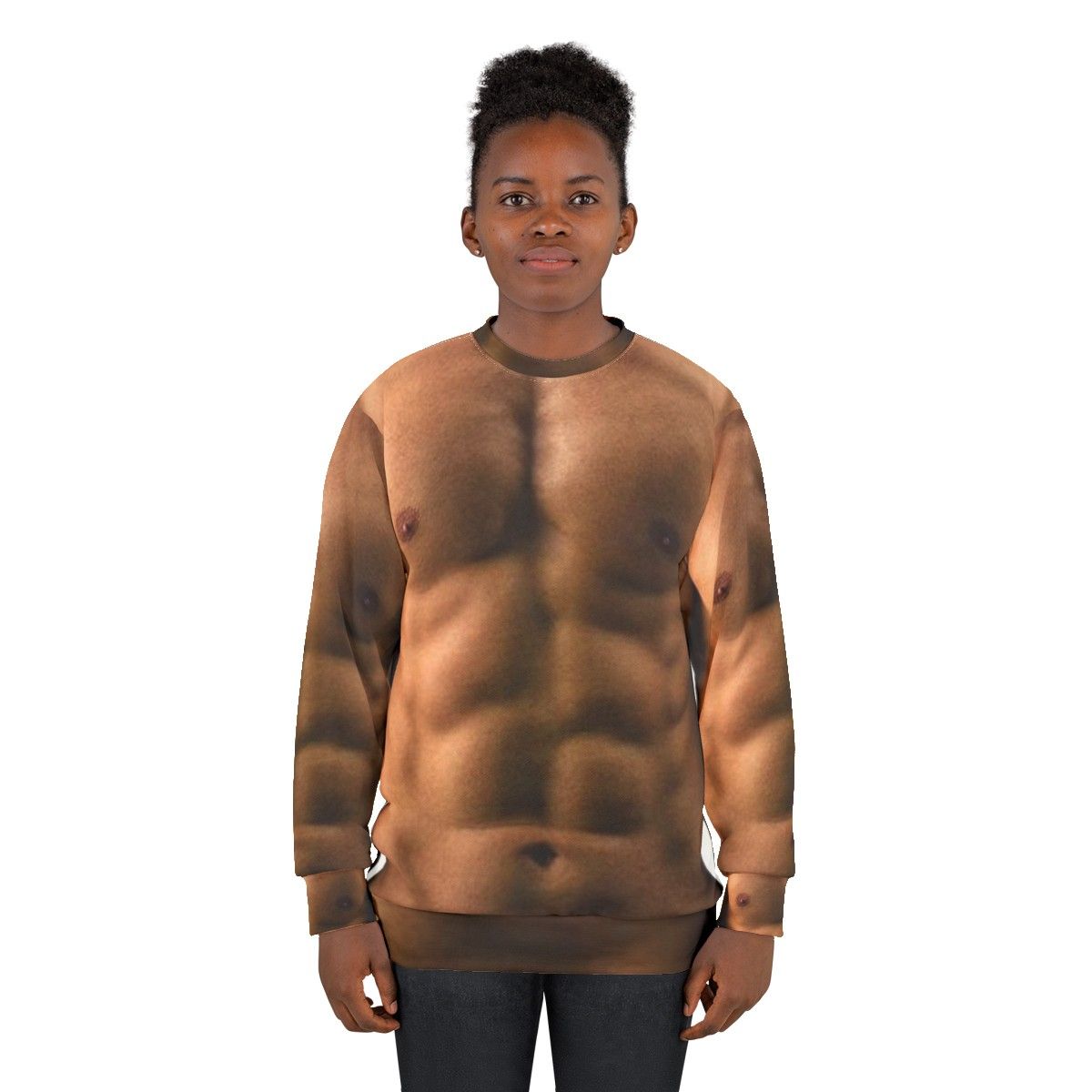 Muscle Man Bodybuilder 6 Pack Abs Sweatshirt - women