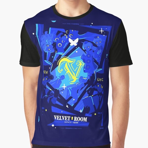 Persona 5 Velvet Room Graphic T-Shirt with Iconic Symbols