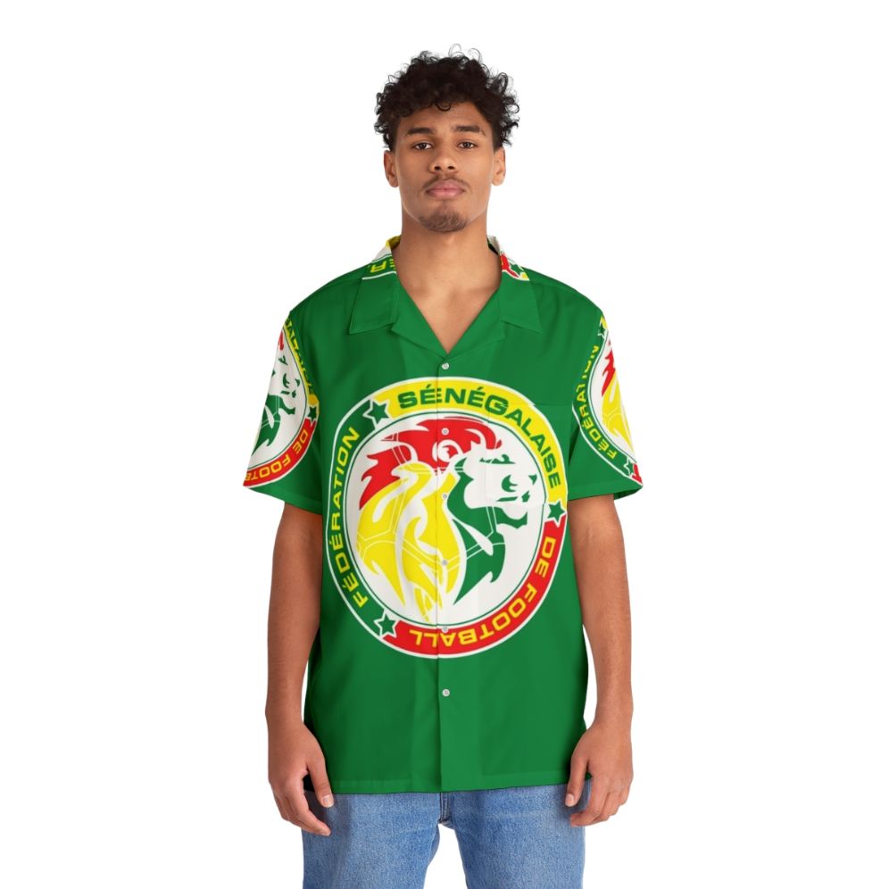 Senegalese Football Federation Hawaiian Shirt for the 2018 World Cup - People Front