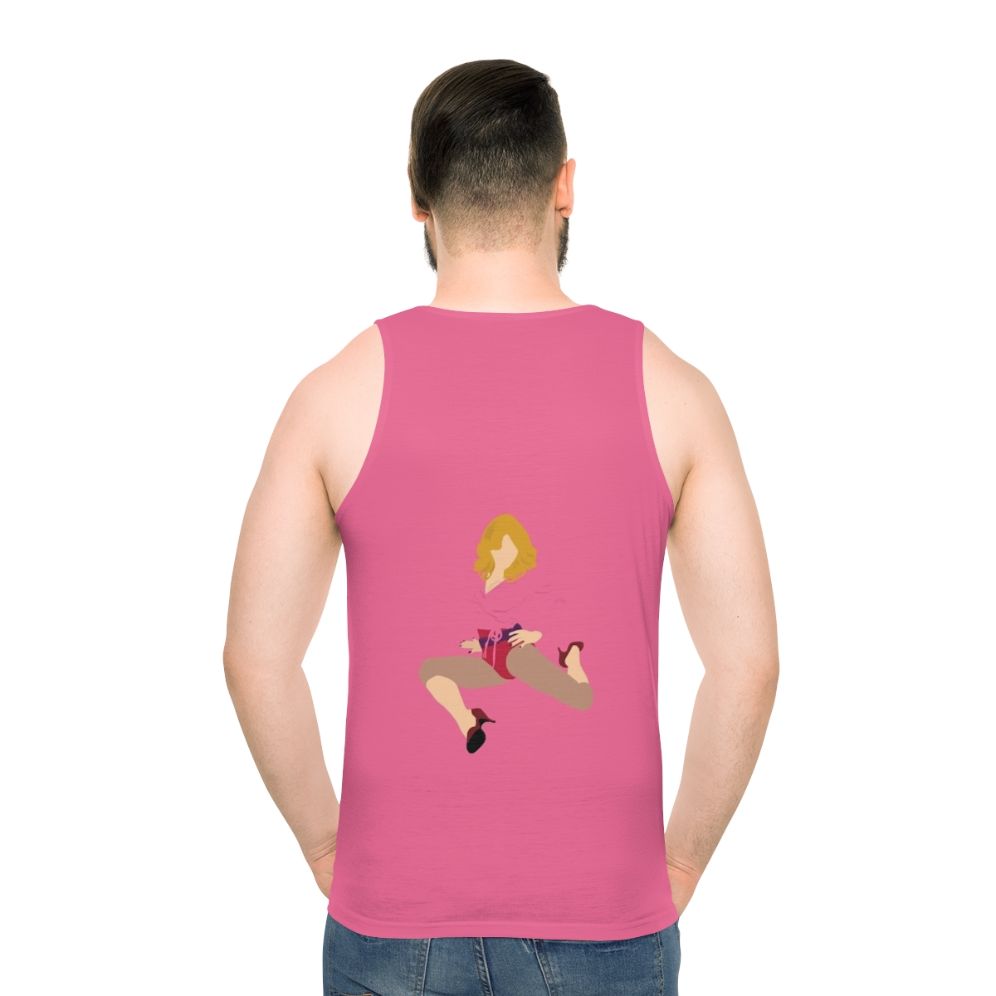 Madonna "Hung Up" Pantone Pink Unisex Tank Top - men back