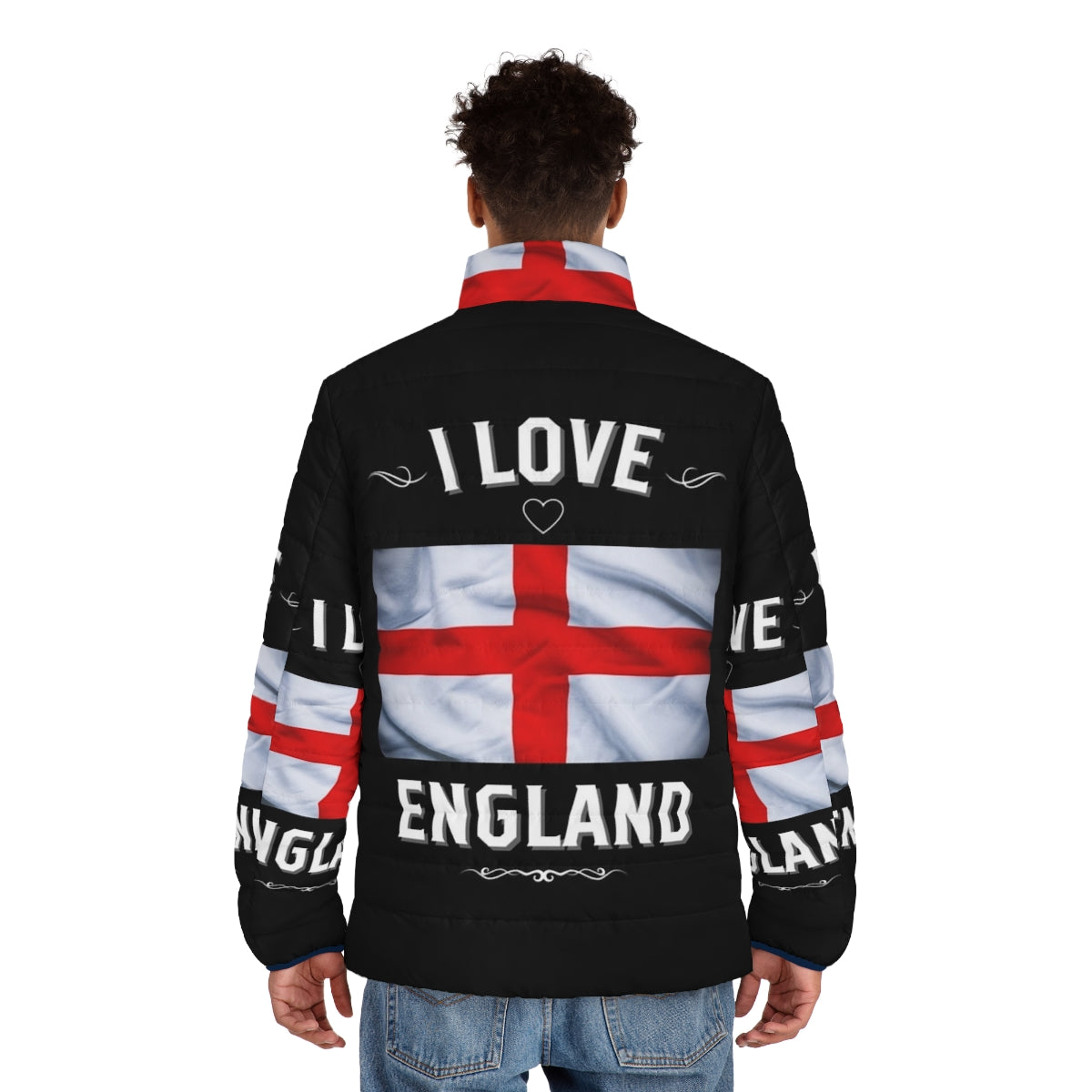 I Love Loic Puffer Jacket with Focus Keyword "i love loic puffer jacket" - men back