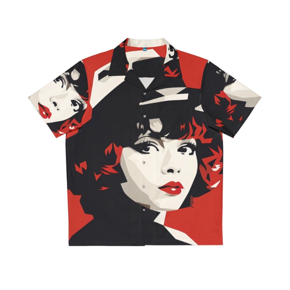 Vintage Glamour Clara Bow Red Minimalism Hawaiian Shirt