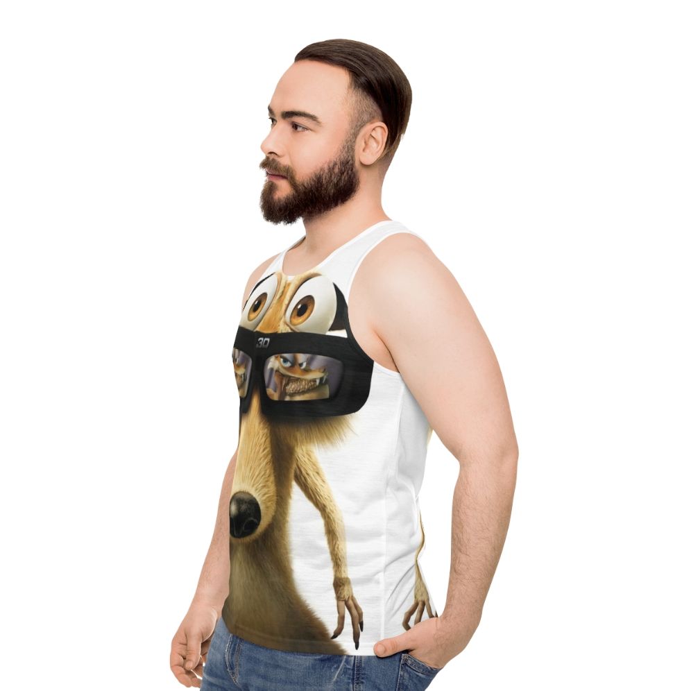 Unisex squirrel cartoon tank top - men side