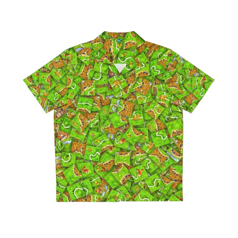 Carcassonne Tiles Hawaiian Shirt