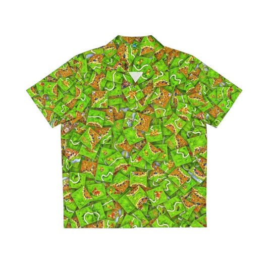 Carcassonne Tiles Hawaiian Shirt