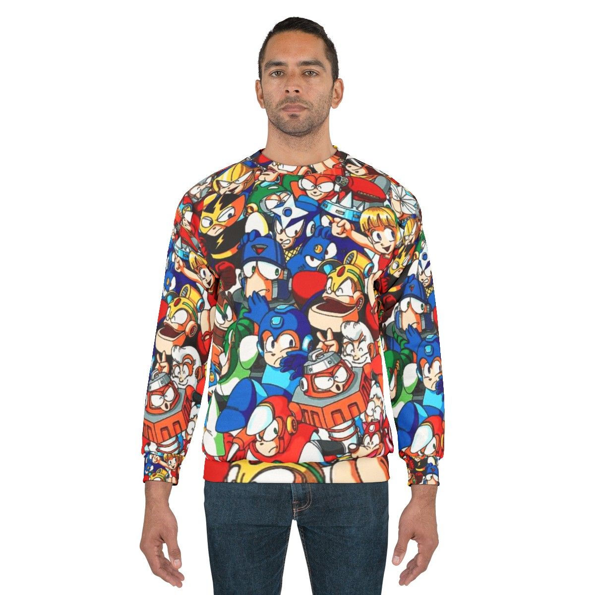 Mega Man Robot Masters Retro Gaming Sweatshirt - men