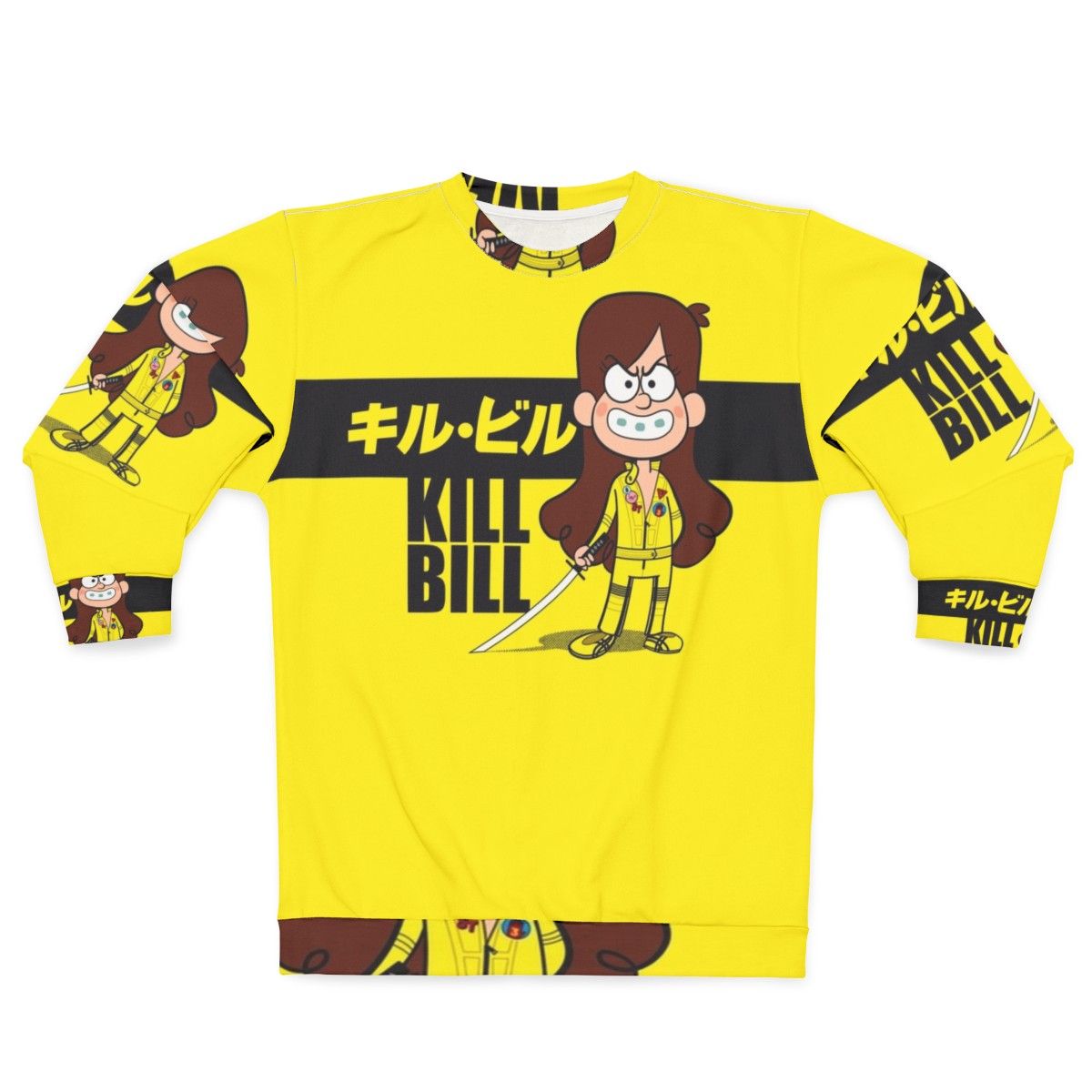 Kill Bill Gravity Falls Inspired Sweatshirt Featuring Dipper, Mabel, Grunkle Stan, and Bill Cipher