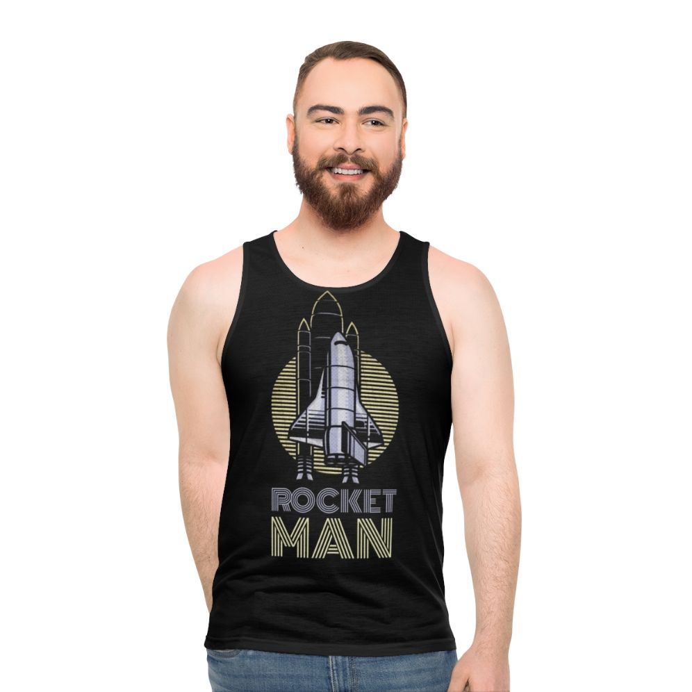 Retro Elton John "Rocket Man" Unisex Tank Top - men