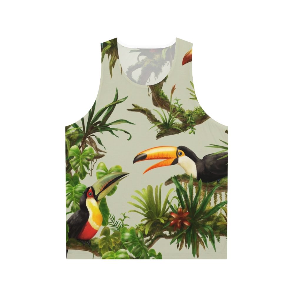 Tropical Toucan and Bromeliad Unisex Tank Top