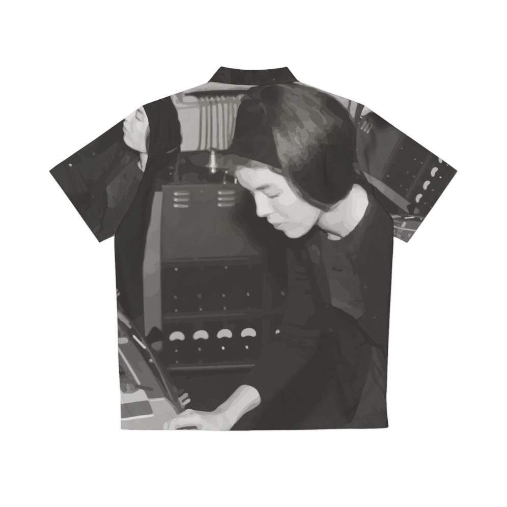 Delia Derbyshire Hawaiian Shirt with Electronic Music Motif - Back