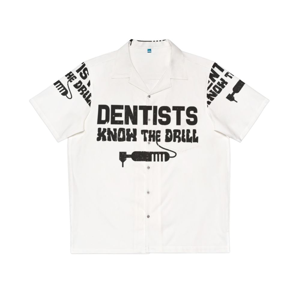 Dentists' Hawaiian Shirt featuring dental profession theme