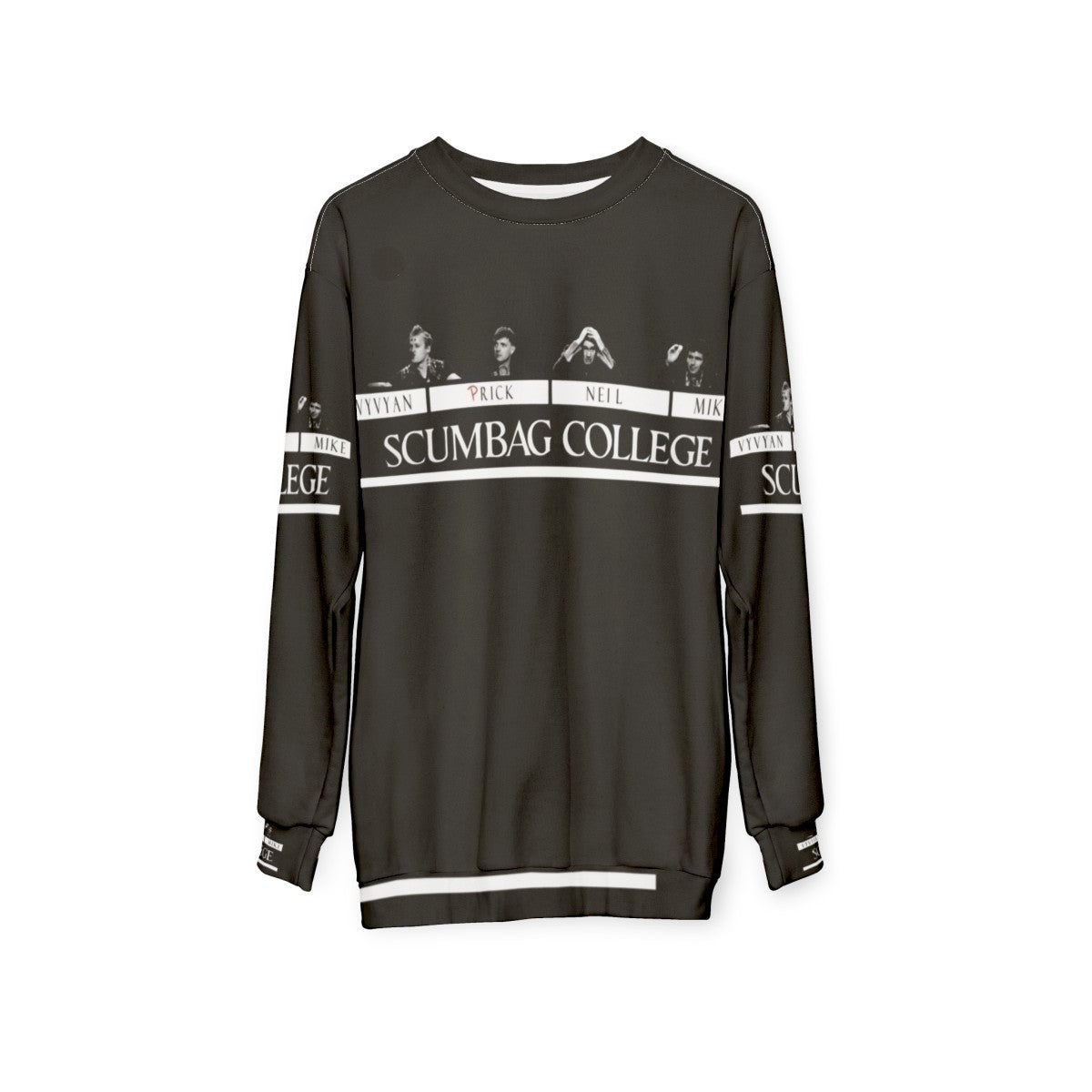 Vintage 80s punk rock college sweatshirt - hanging