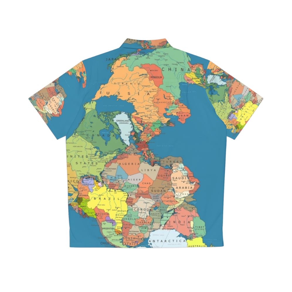 Vintage Hawaiian Shirt Featuring Pangaea Supercontinent Map - Back