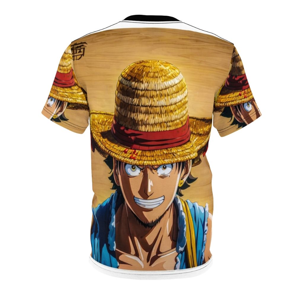 "Vibrant all-over print graphic t-shirt with a bold, stylish design" - Back