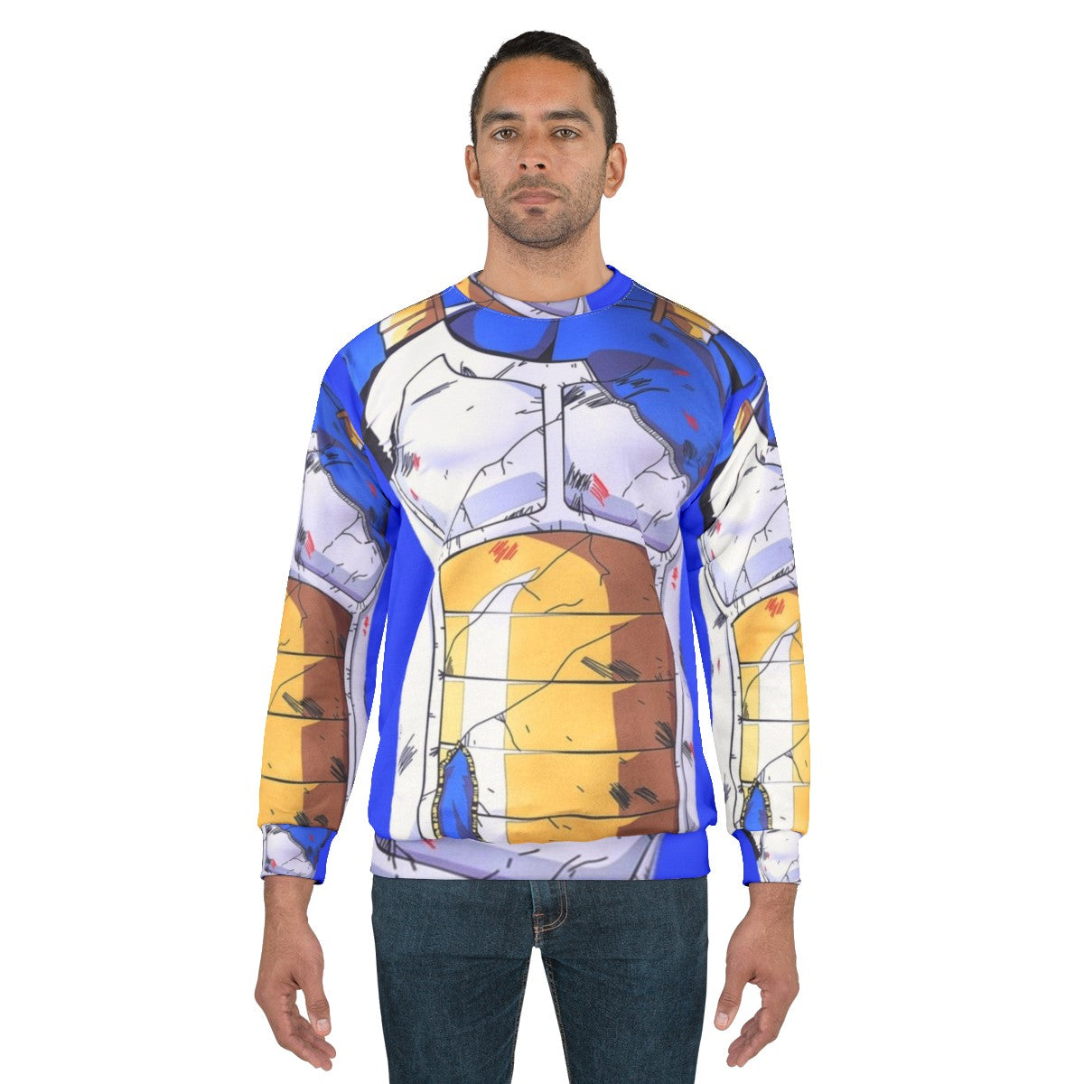 Vegeta's Saiyan Armor Sweatshirt - DBZ Anime Manga Otaku Fashion - men