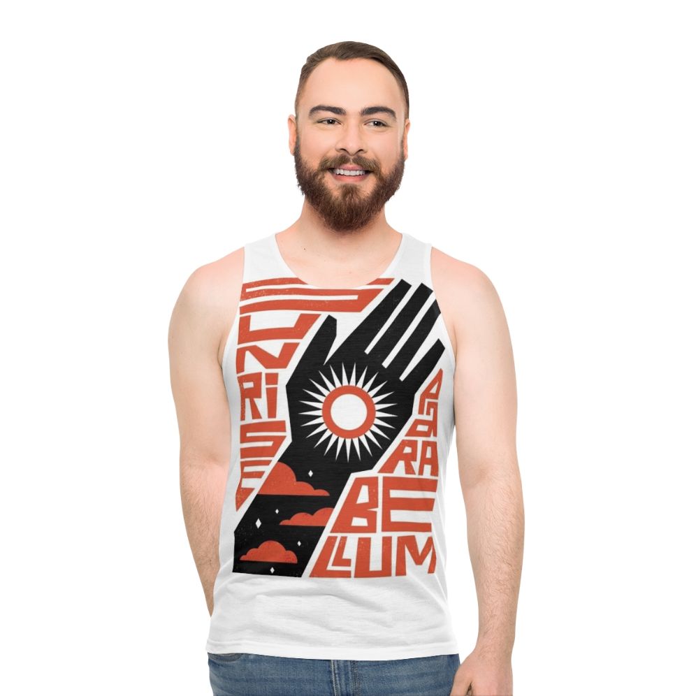 Unisex Disco Elysium Kim Kitsuragi 80s Retro Abstract Tank Top - men