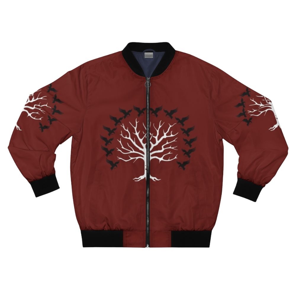 House Blackwood Bomber Jacket with Direwolf Sigil Design - Game of Thrones Inspired