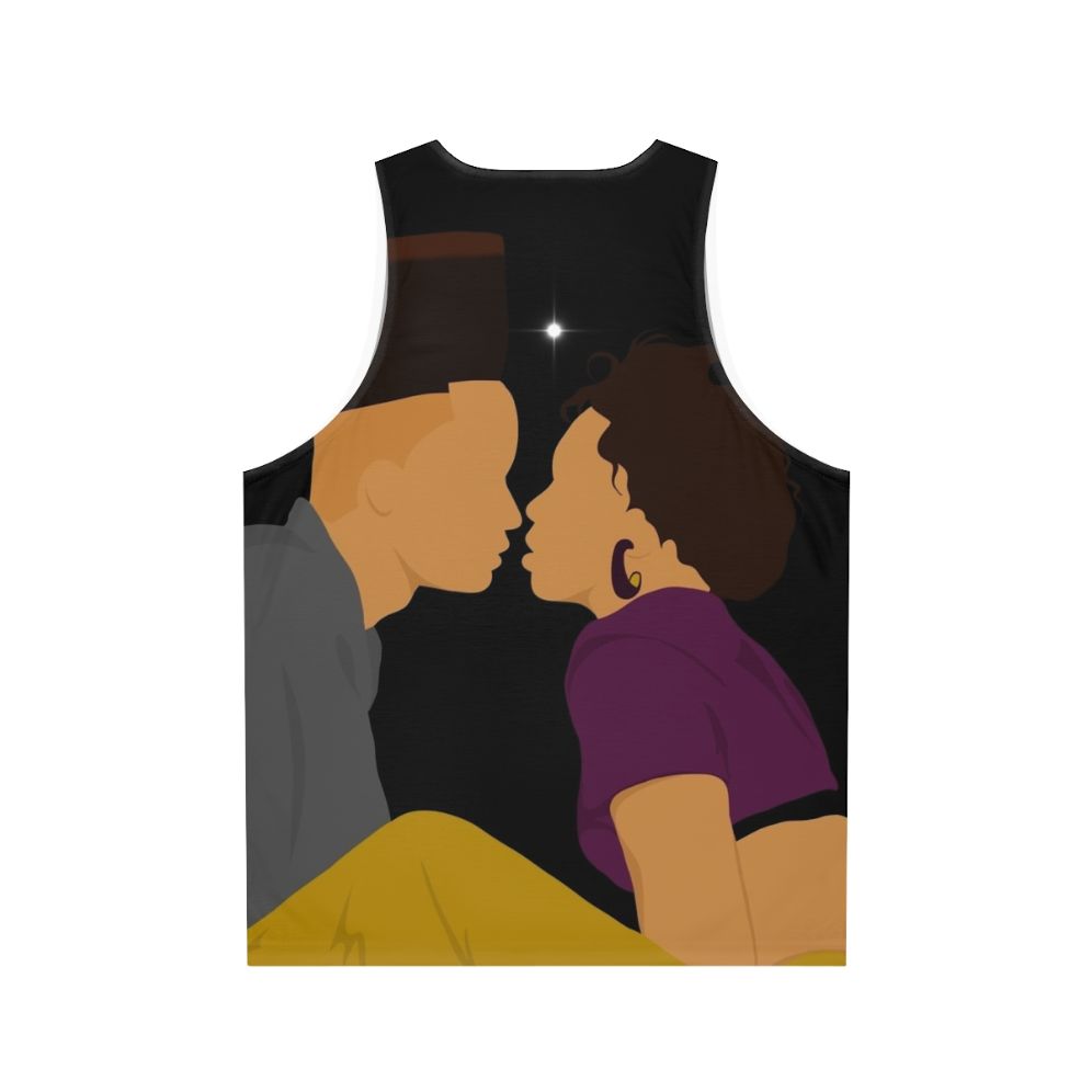 90s fashion unisex tank top with House Party and Eddie Murphy theme - Back