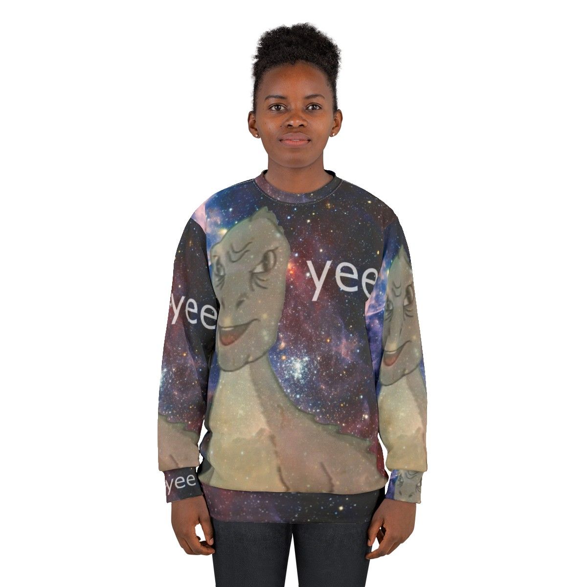 Cosmic T-Rex Dinosaur Sweatshirt - women