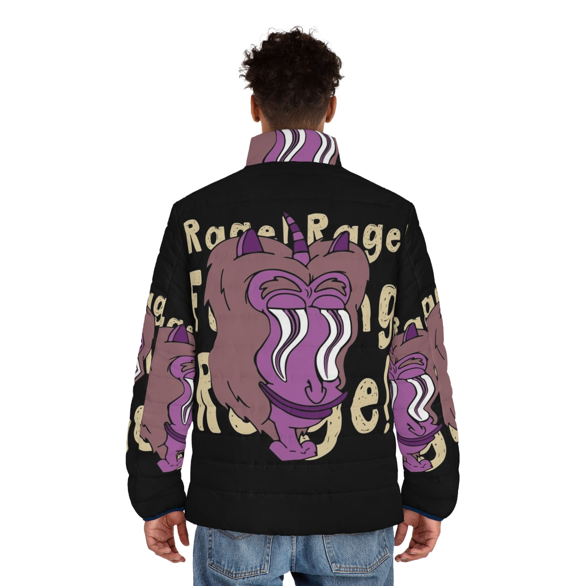 Big Mouth Hormone Monster Puffer Jacket - men back