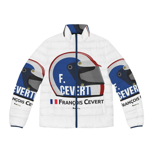 Francois Cevert Vintage Racing Helmet Puffer Jacket