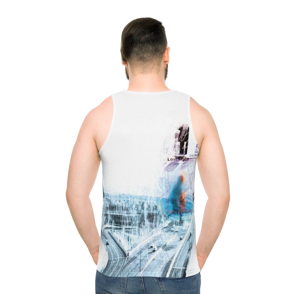 Unisex Ok Computer inspired graphic tank top - men back