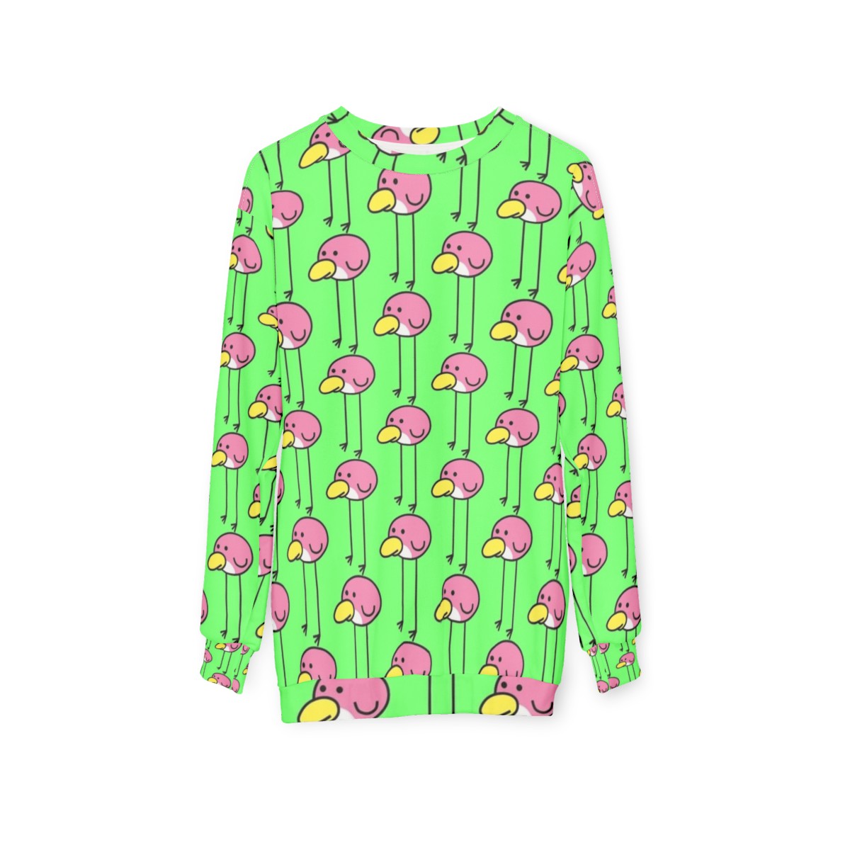 Flock Step Sweatshirt - Huebird-Inspired Pastel Pink Crewneck - hanging